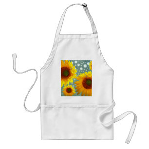 Happy Bubbly Sunflowers Adult Apron