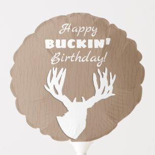 Happy Buckin Birthday Hunting Balloon