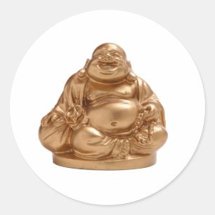 Happy Buddha Classic Round Sticker
