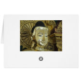 Happy Buddha Meditating Praying Eyes Open (Back Horizontal)