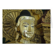 Happy Buddha Meditating Praying Eyes Open (Front Horizontal)