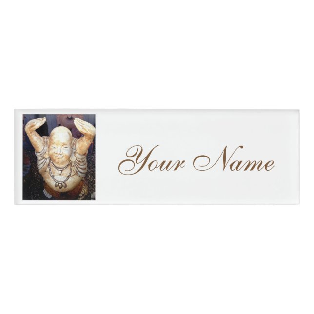 happy buddha name tag (Front)
