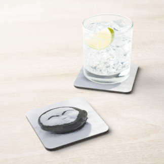 Happy Buddha With Snow Facial Beverage Coaster