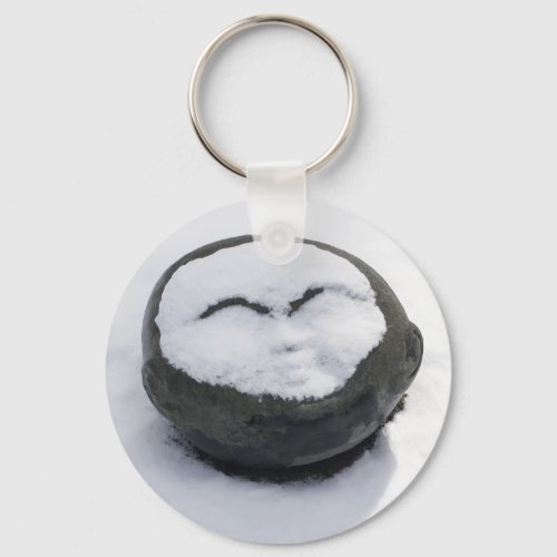 Happy Buddha With Snow Facial Keychain