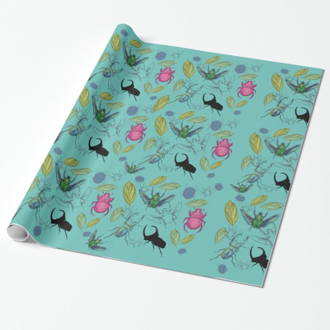 Happy Bugs  Wrapping Paper (Unrolled)