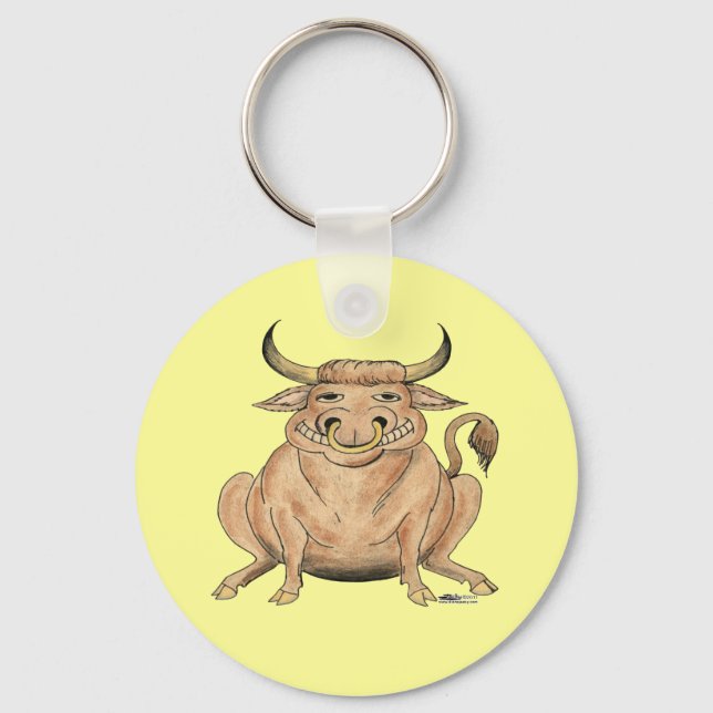 Happy Bull Keychain (Front)