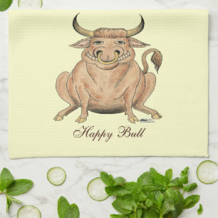 Happy Bull Kitchen Towel