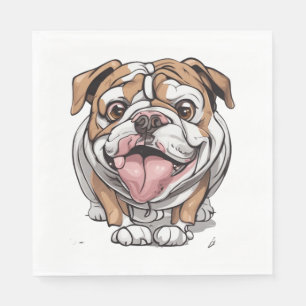 Happy Bulldog Napkins