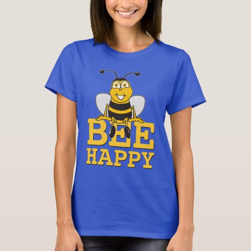 Happy Bumble Bee T-Shirt | Zazzle