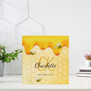 Happy bumble bees honeycomb sweet honey school 3 ring binder