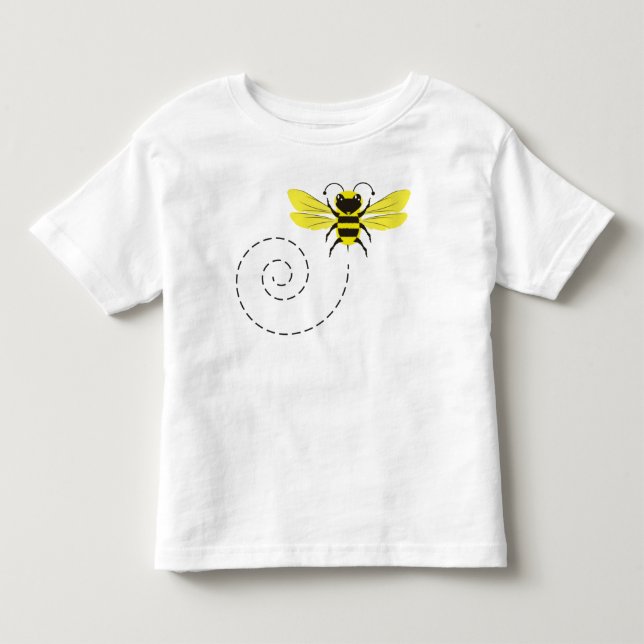 Happy Bumblebee Flying Boys & Girls Toddler T-shirt (Front)