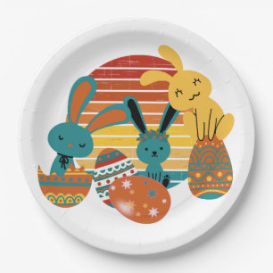 Happy Bunny, Easter Egg, Cute Paper Plates