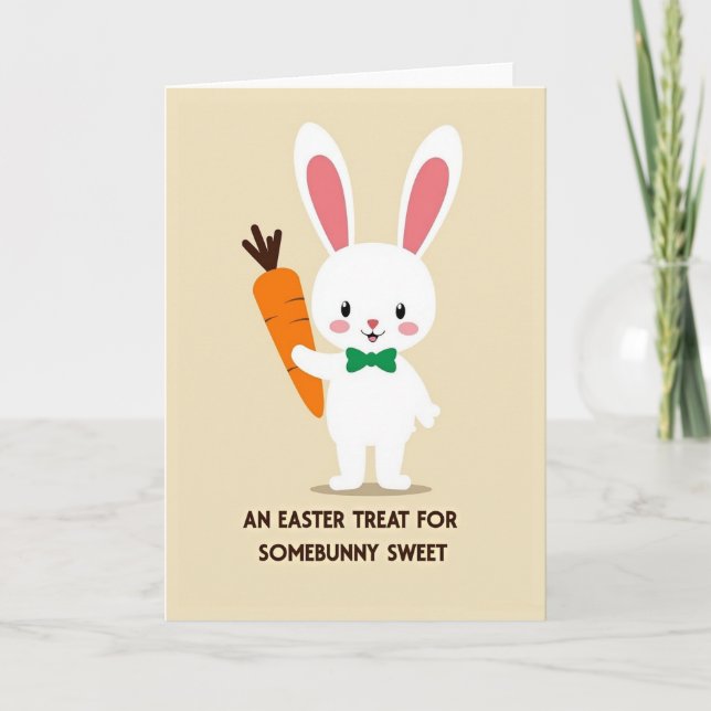 Happy Bunny Friend Card (Front)