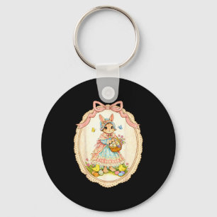 Happy Bunny Funny Rabbit For Illustration Keychain