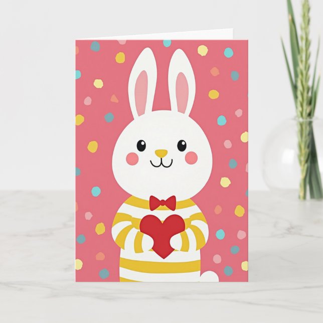 Happy Bunny Love Card (Front)