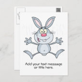 Happy Bunny Rabbit Add Your Text Postcard (Front/Back)