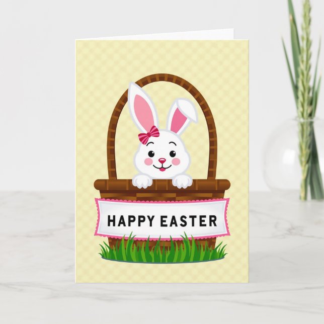 Happy Bunny Spring Card (Front)