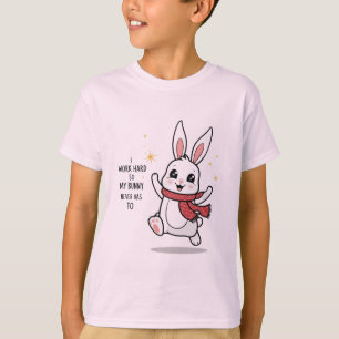 Happy Bunny T-Shirt – Cute Minimalist Cartoon Bunn