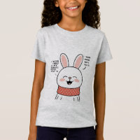 Happy Bunny T-Shirt – Cute Minimalist Cartoon Bunn