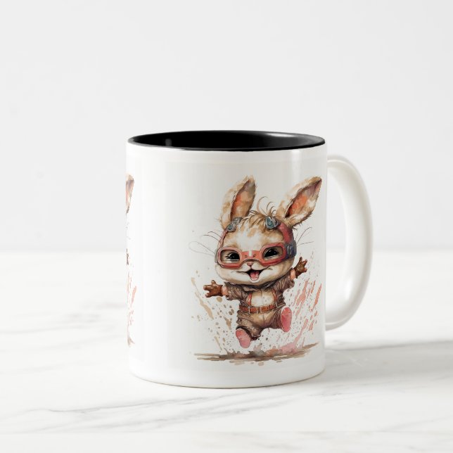 Happy Bunny Two-Tone Mug, 11 oz  Coffee Mug (Front Right)
