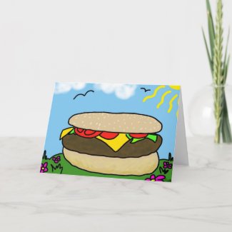 Happy Burger Day Card (Blank)