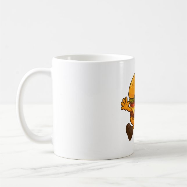 Happy Burger Friend by MiniSnackWorld Coffee Mug (Left)