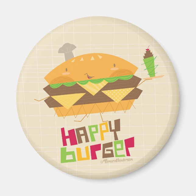 Happy Burger Magnet (Front)