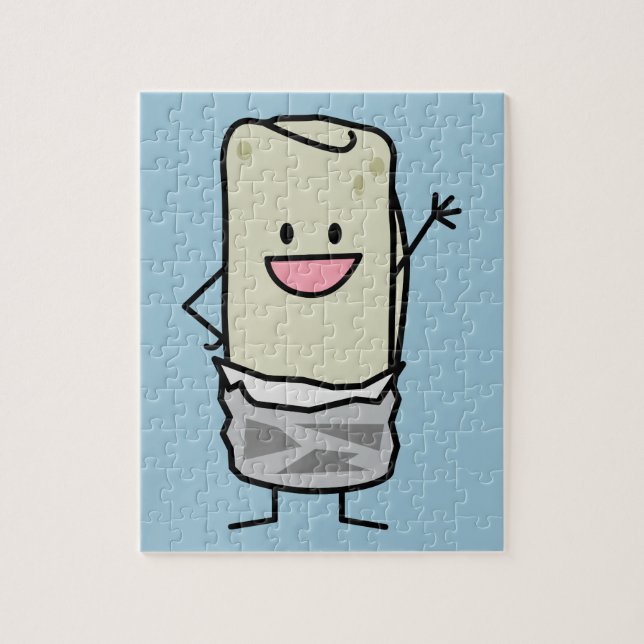 Happy Burrito Waving Hello Jigsaw Puzzle (Vertical)