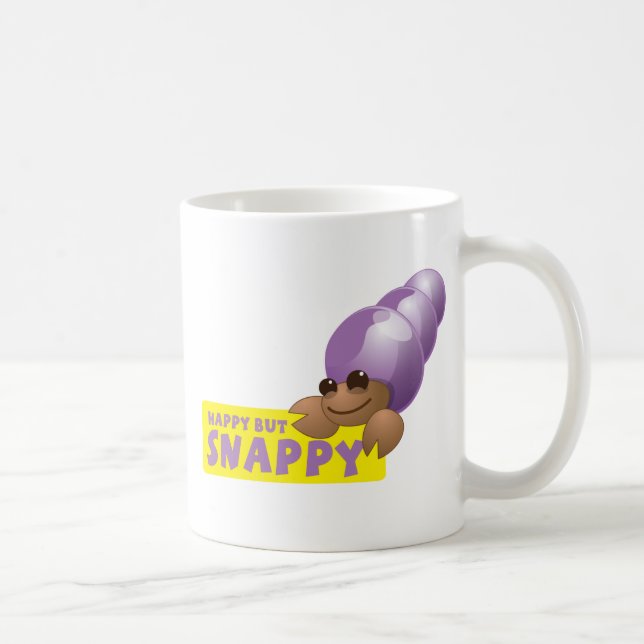 Happy but Snappy little hermit crab Coffee Mug (Right)
