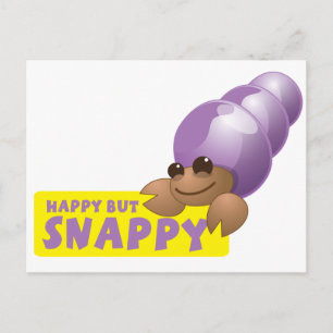 Happy but Snappy little hermit crab Postcard