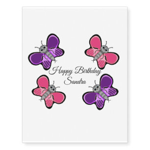 Happy Butterflies Temporary Tattoos
