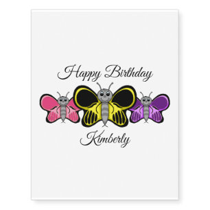 Happy Butterfly Buddies Temporary Tattoos