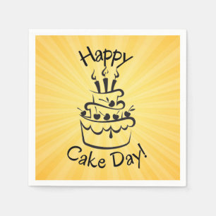 Happy Cake Day Button Napkins
