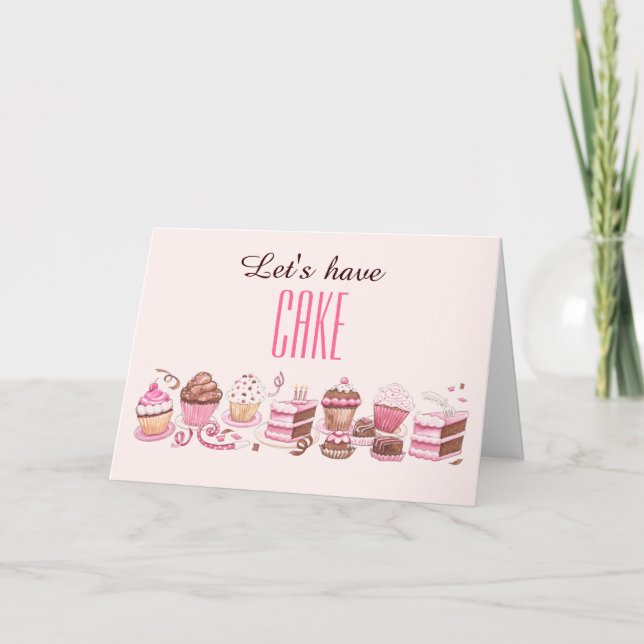 Happy Cake Day to Co-worker Birthday Card (Front)