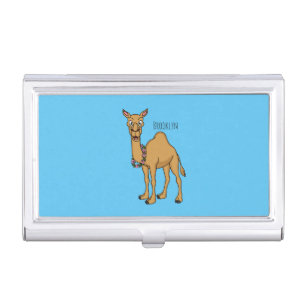 Happy camel cartoon illustration business card case
