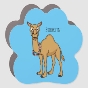 Happy camel cartoon illustration car magnet