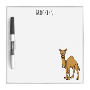 Happy camel cartoon illustration dry erase board