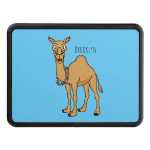 Happy camel cartoon illustration hitch cover