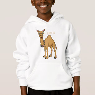 Happy camel cartoon illustration hoodie