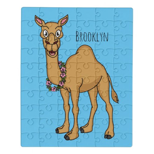 Happy camel cartoon illustration  jigsaw puzzle