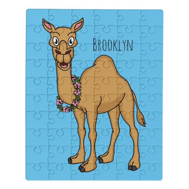 Happy camel cartoon illustration  jigsaw puzzle (Puzzle Vertical)