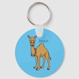 Happy camel cartoon illustration keychain