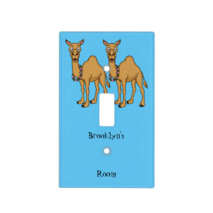 Happy camel cartoon illustration light switch cover