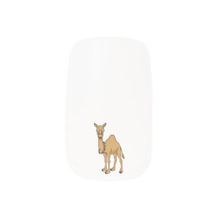 Happy camel cartoon illustration minx nail art