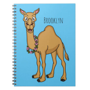 Happy camel cartoon illustration notebook