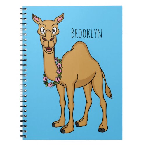 Happy camel cartoon illustration notebook