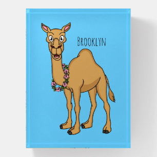 Happy camel cartoon illustration paperweight