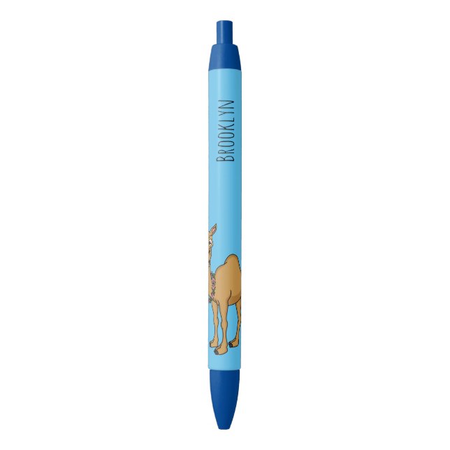 Happy camel cartoon illustration pen (Front Vertical)