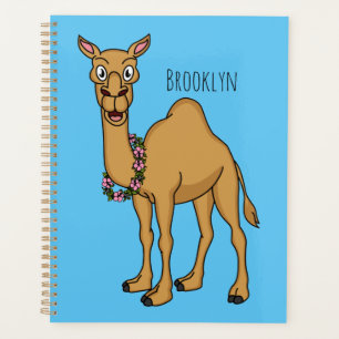 Happy camel cartoon illustration planner