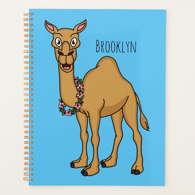 Happy camel cartoon illustration planner (Front)